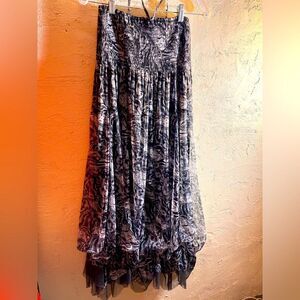 Whimsigoth Black Gray Lapis Bubble Dress M